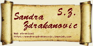 Sandra Ždrakanović vizit kartica
